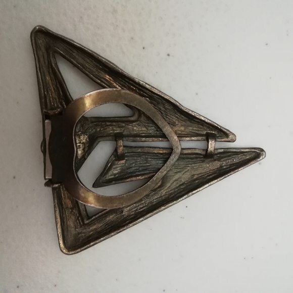 Vintage Triangle Nautical Brass Scarf Clip - Picture 5 of 6